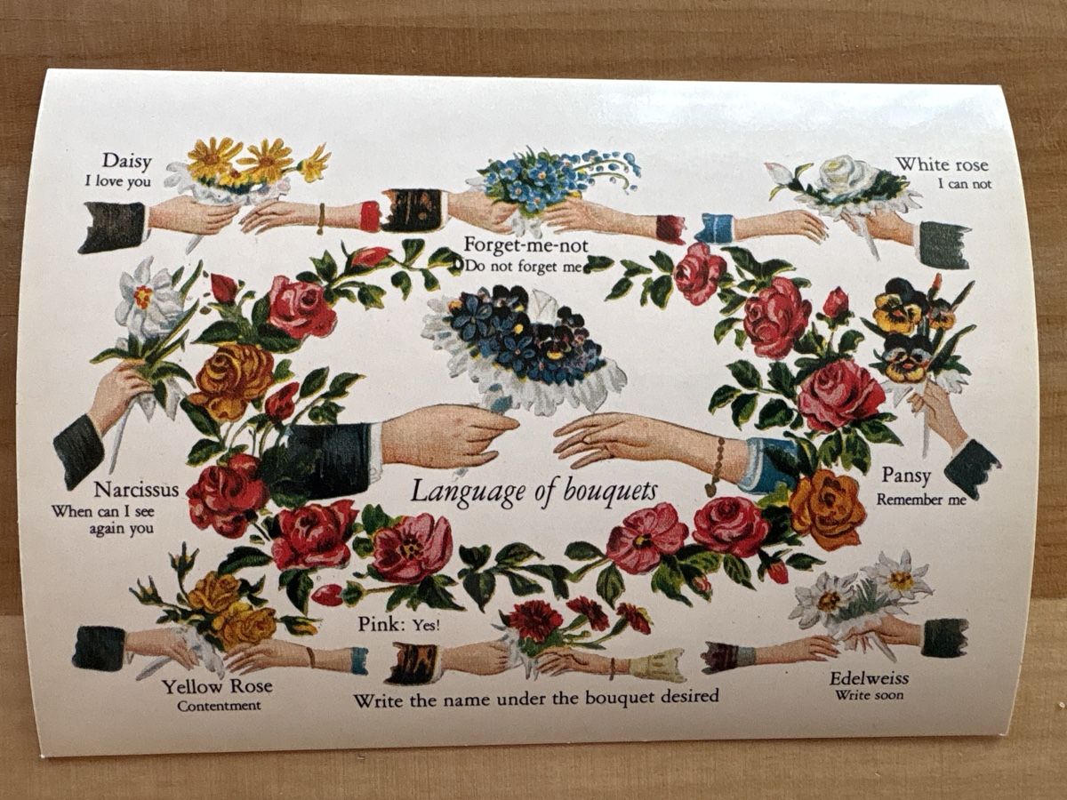 Ansichtskarten: AK mit Blumen - Sprache – Gebraucht aus Rümlang von Kartenpost1 1