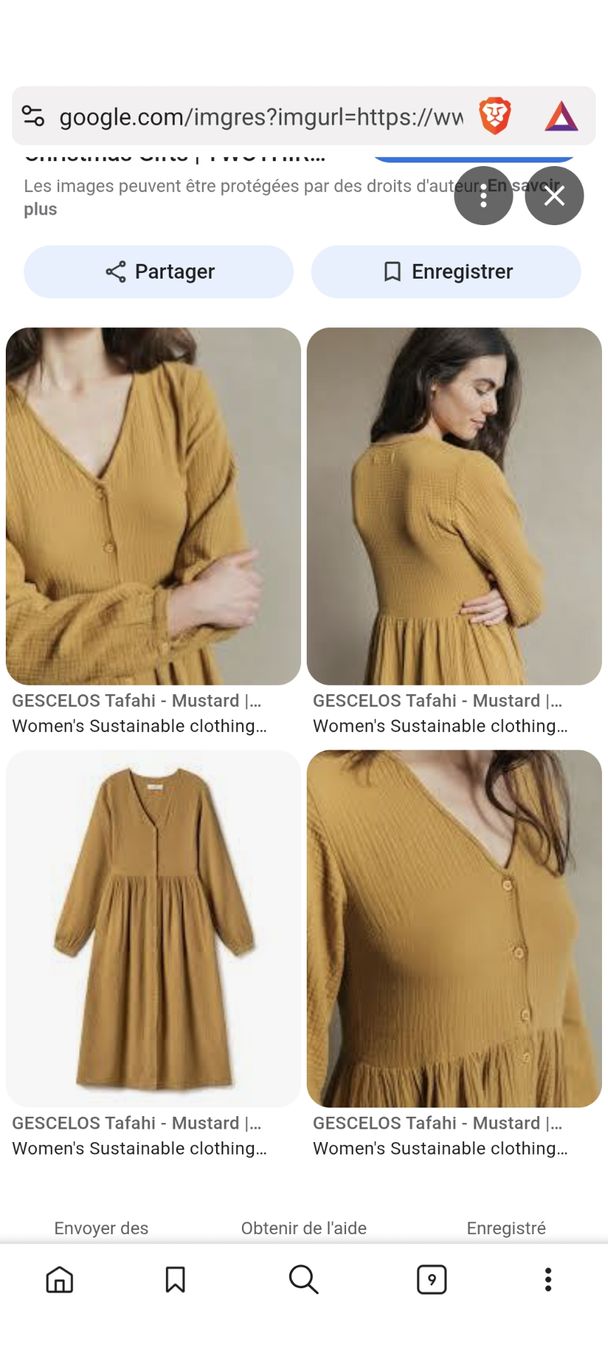 Twothirds Vestiti: Robe Twothirds moutarde - taille M – Usato da Euseigne venduto da Barbichette 3