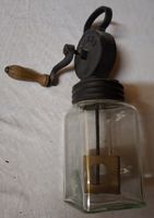 Buttermaschine Glas mit Metalldeckel, funktionstüchtig Vinta