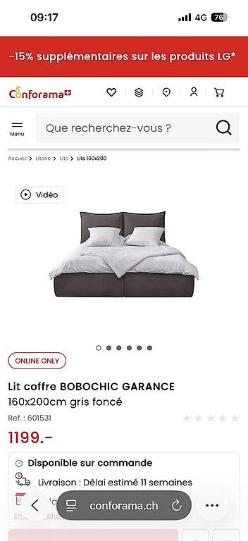 Conforama Letti: Lit coffre bobo chic – Usato da Yvorne venduto da mxm_vq6n 3