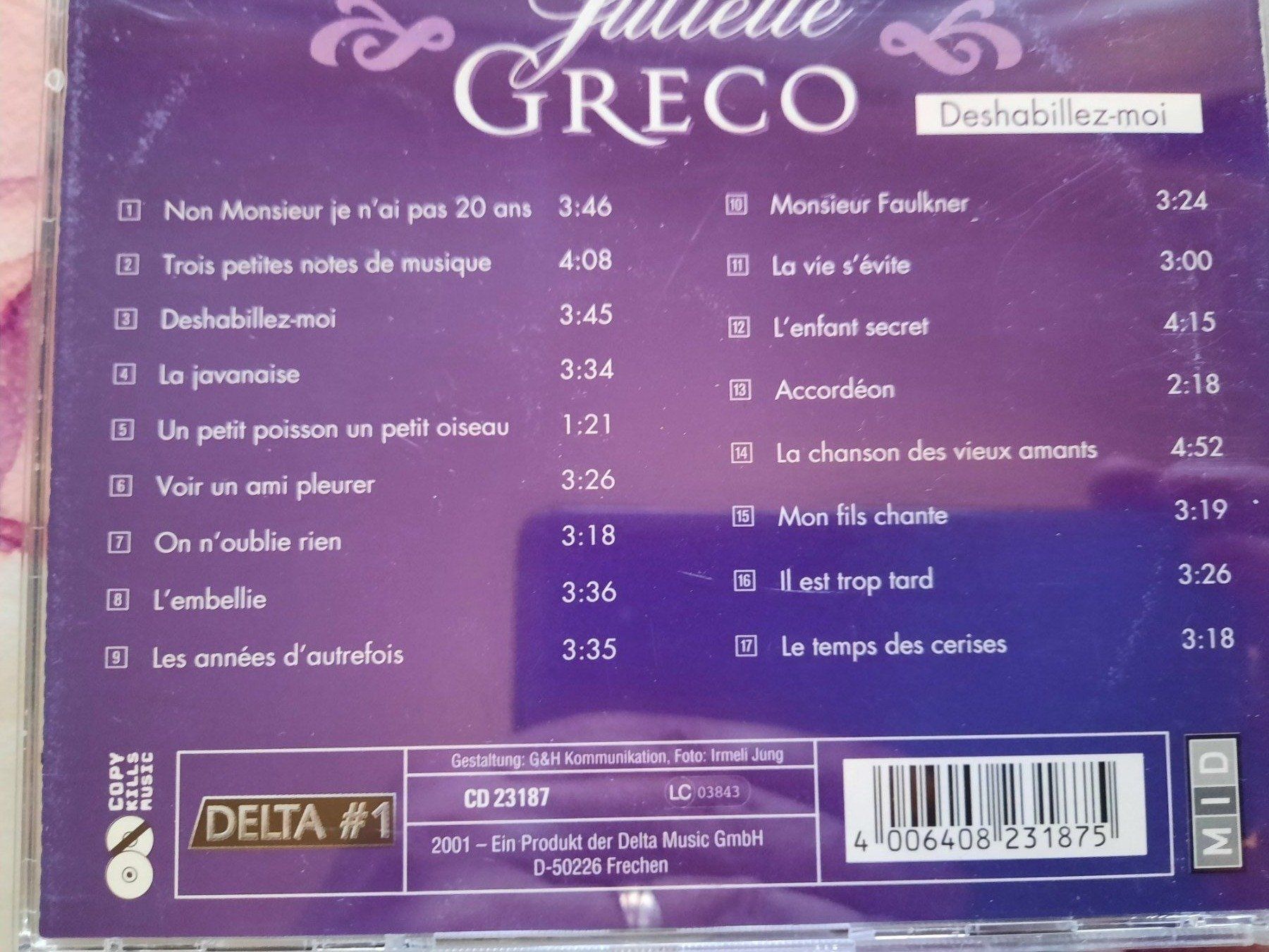 CD: CD Juliette Greco - Déshabillez-moi – Usato da Pully venduto da bro_n52j 2