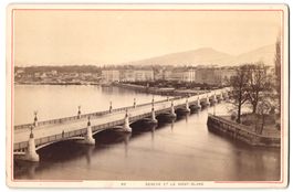 Fotografie Genf, Blick auf die Stadt mit