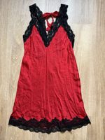 Nuisette rouge dentelle noire Manor, t.L/40