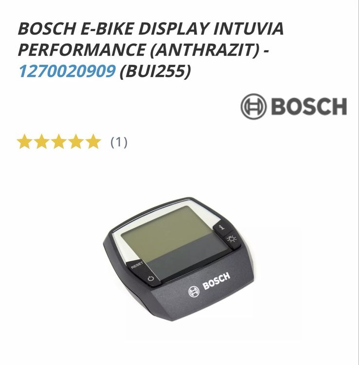 BOSCH E-BIKE DISPLAY/Halterung/Schaltung INTUVIA (Gebraucht) in Brügg ...