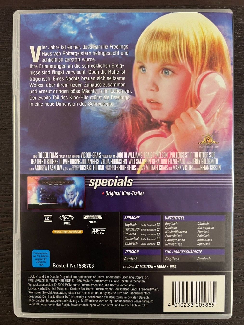 Tutti i DVDs: Poltergeist 2 - Die andere Seite – Usato da Zürich venduto da FilmFreunde 1