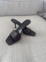 Gucci Mules Leder dunkelbraun Grösse 37,5gebraucht