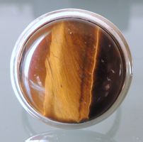 Silber 925 Tigerauge Fingerring Gr. 54
