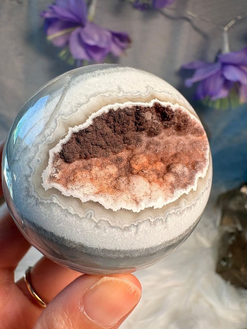 Mineralien & Heilsteine: Money Achat Kugel – Neu (gemäss Beschreibung) aus Neuheim von m.hald 2