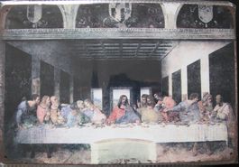 NEU/OVP: Blechschild Jesus und das letzte Abendmahl Ostern