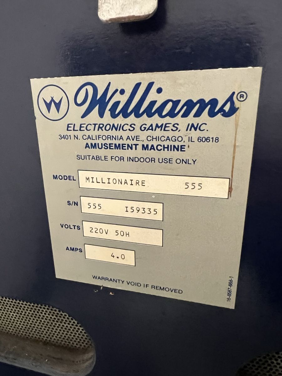 Williams Flippers: Flippers Williams 555 – D'occasion à Rothrist par Tessin1973 1