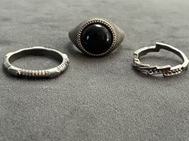 3 Silver Ringe