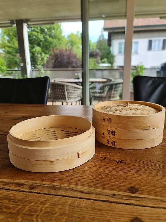 Elettrodomestici da cucina: Bambus-Dämpfkorb mit Deckel, 2-teilig, neuwertig – Usato da Wabern venduto da dan_ryq2 1
