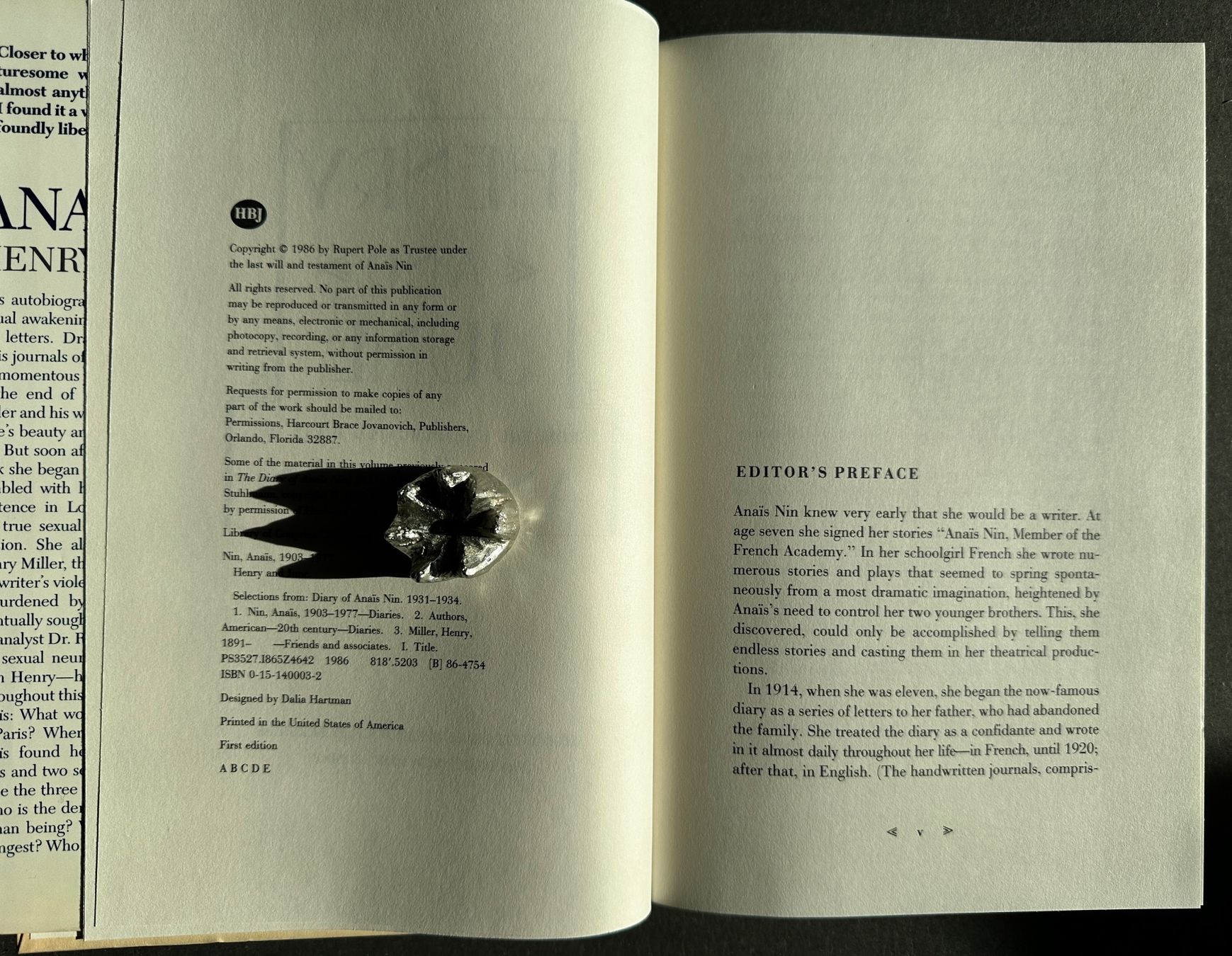 Libri: Anaïs Nin: Henry & June. 1986 – Usato da Zürich venduto da allp 3