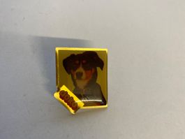 Pin's  métal motif chien Doko forme carrée