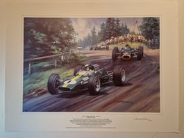 Lithographie: Formel 1 Bild von Michael Turner (m. Signatur)