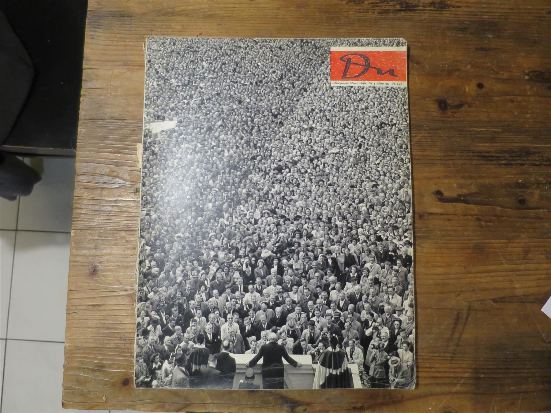 Zeitschriften & Magazine: DU - Magazin:  Die Masse, 1952 – Gebraucht aus basel von setomse