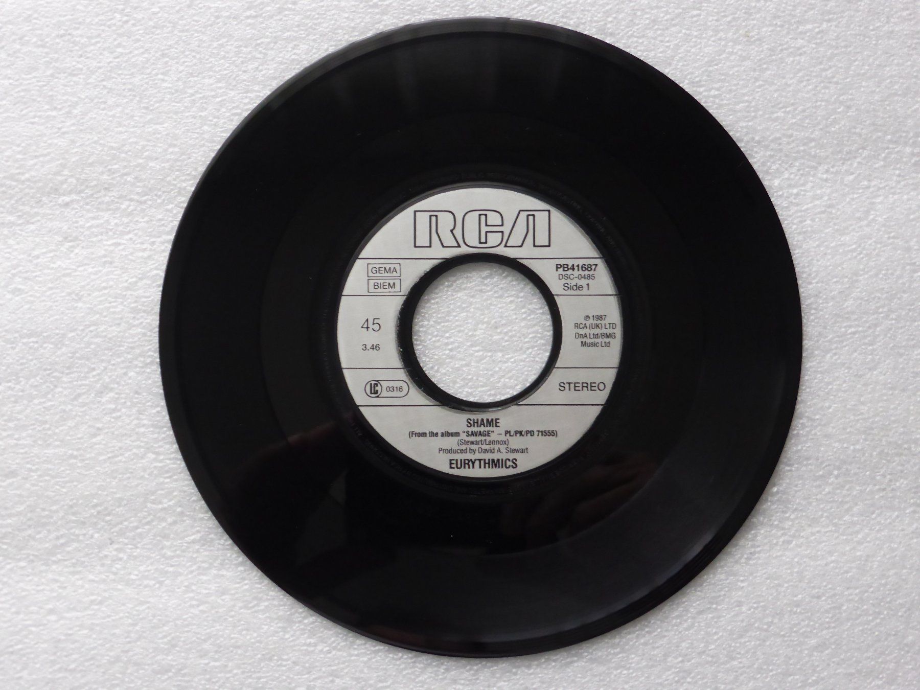 Schallplatten: Vinyl Single  EURYTHMICS – Gebraucht aus Küssnacht am Rigi von Mondkinder 1