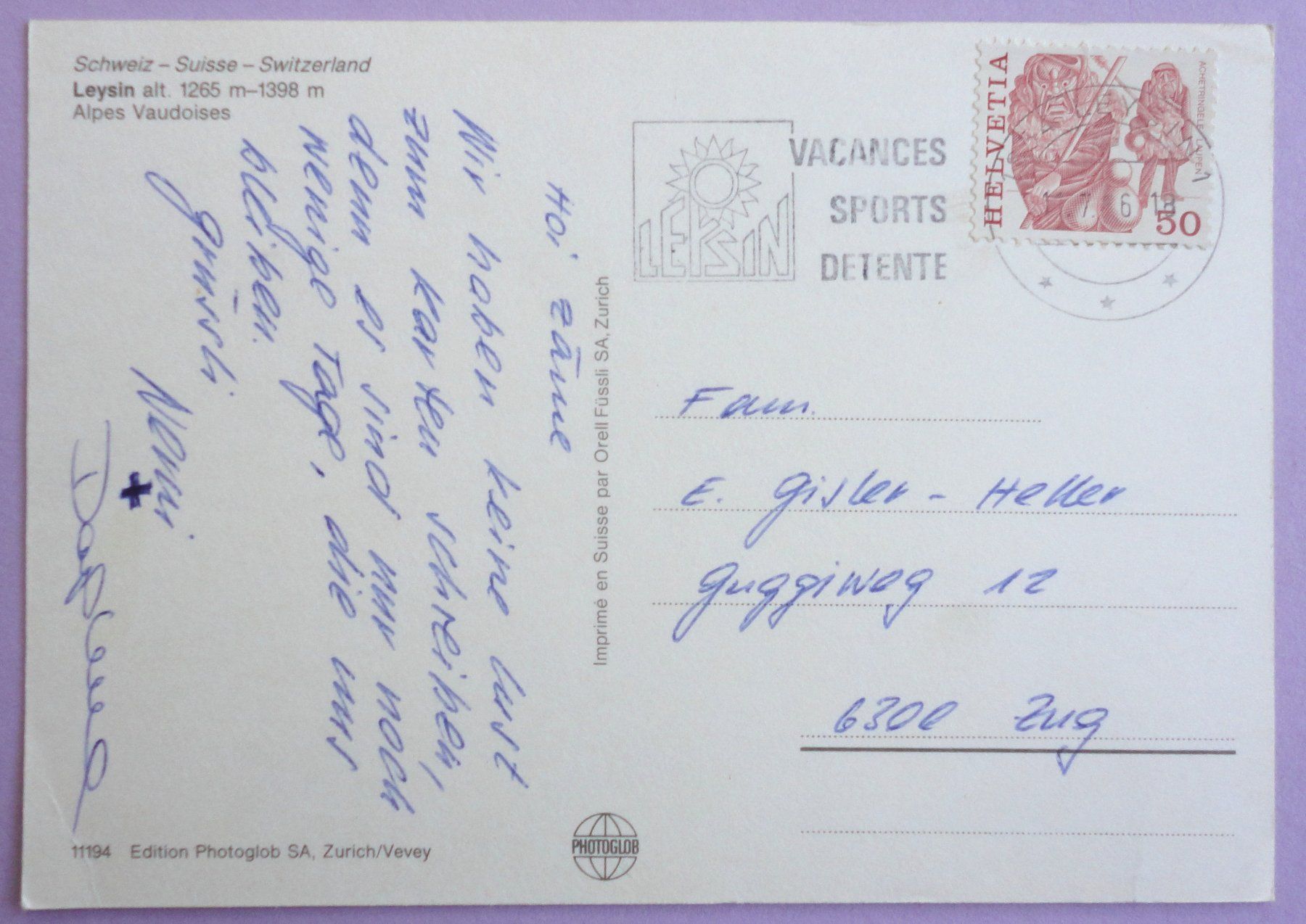 Cartoline postali: Leysin, alt. 1265-1398 m – Difettoso da Fétigny venduto da Billy2miny 1