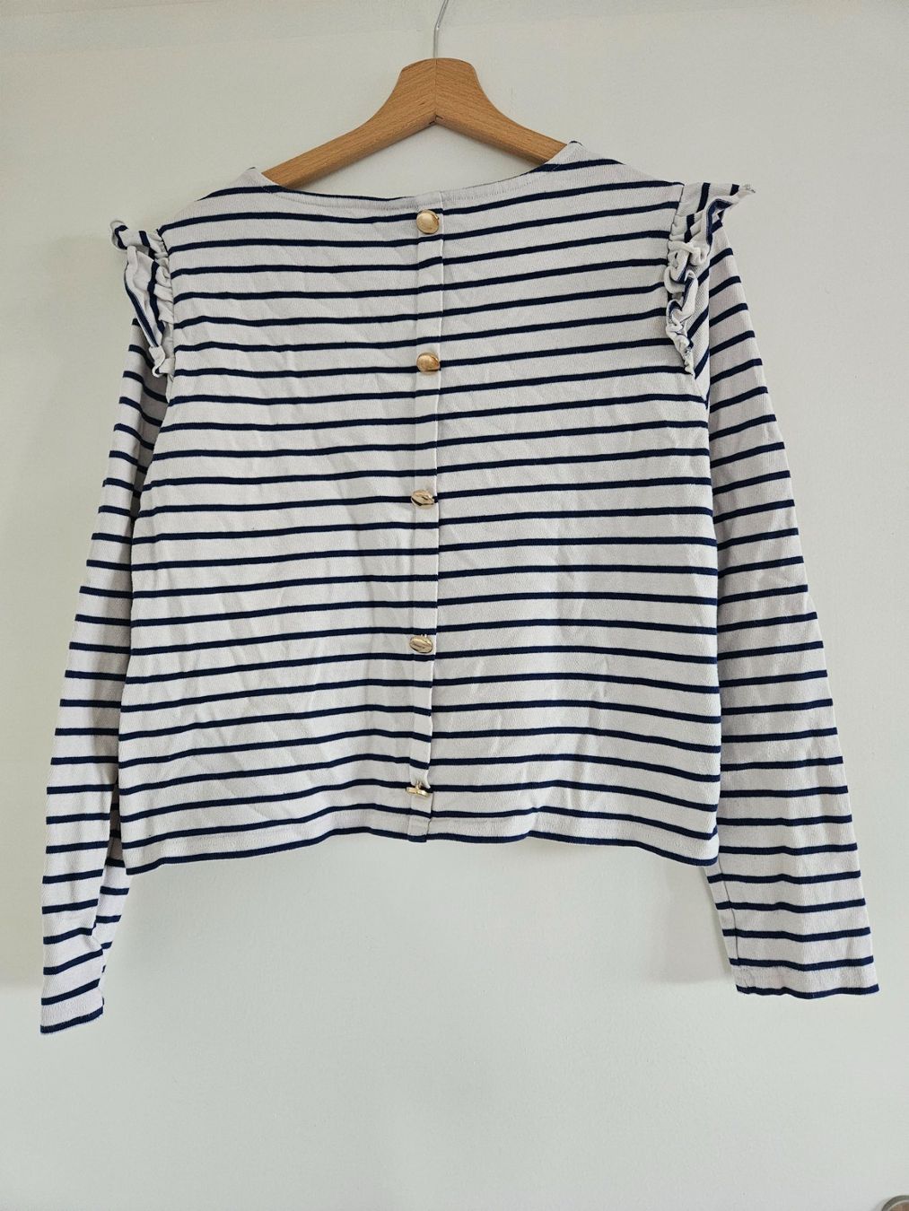 Maglioni & Felpe: Pullover blau/weiss gestreift Gr.M mit wunderschönem Rücken – Usato da Schaffhausen venduto da sabrina915 4