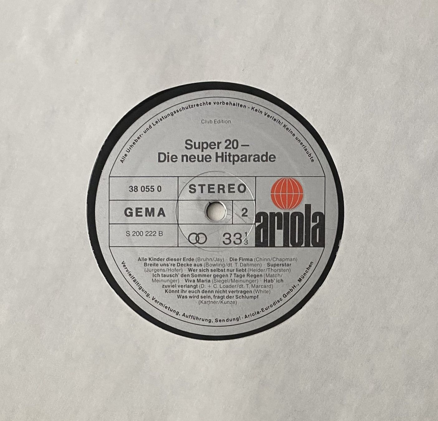 Dischi in vinile: Super 20 (Die Neue Hitparade) – Usato da Flums venduto da Empe1 3