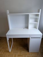 Schreibtisch IKEA MICKE mit Aufsatz, weiss, guter Zustand