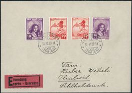 1938 - Pro Juventute • Brief - Abart - Schlieren