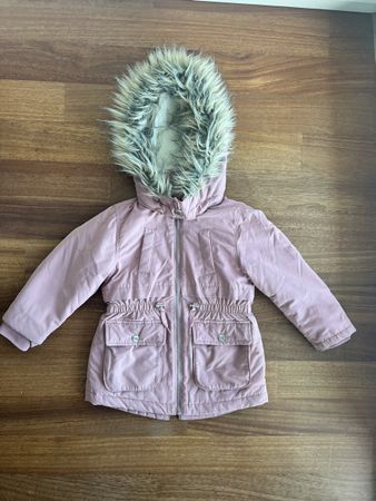 Manteau hiver H&M rose, taille 110, doublure chaude!