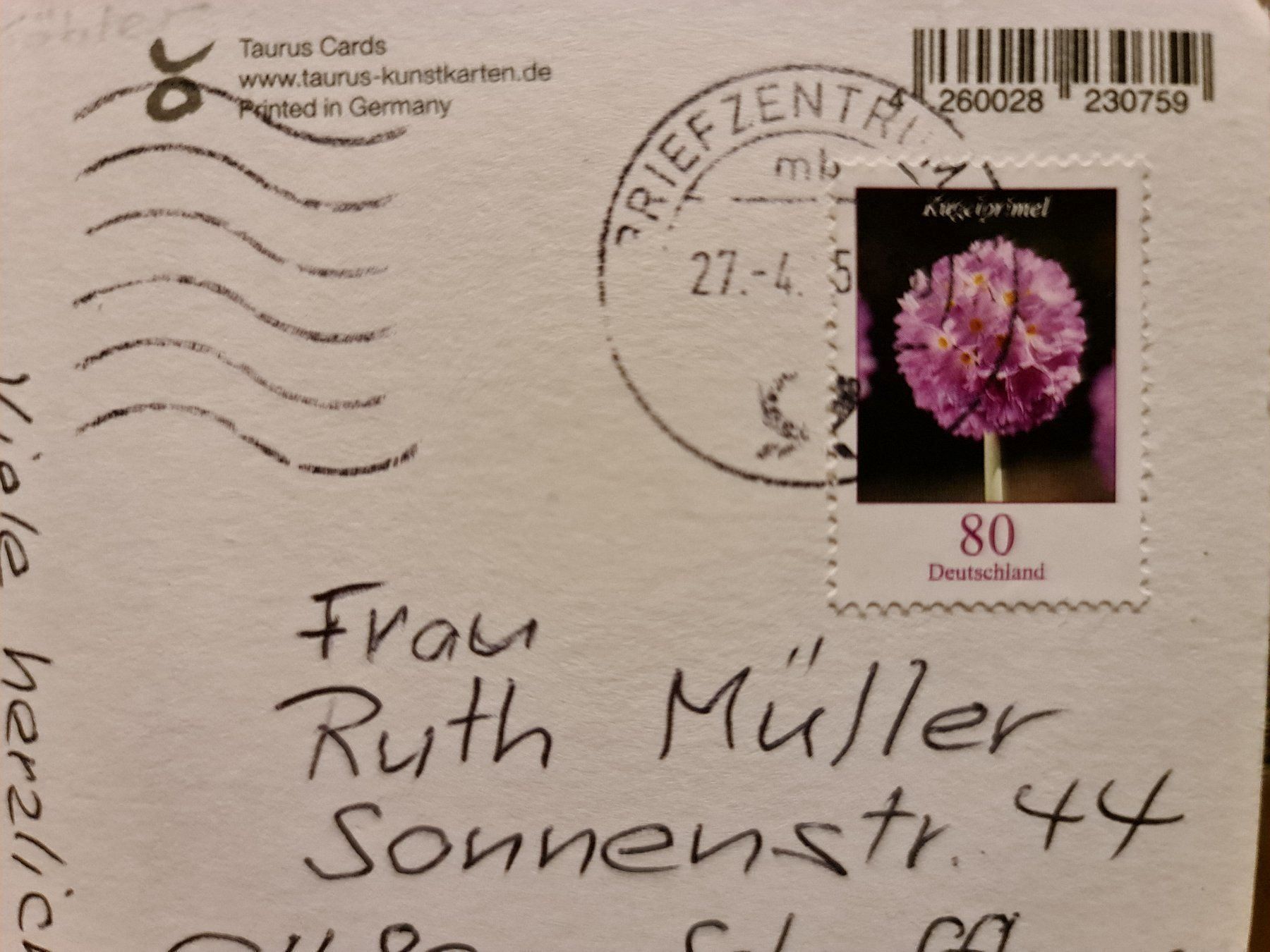 Cartoline postali: Ansichtskarte Blume – Usato da Dintikon venduto da Vexi 1