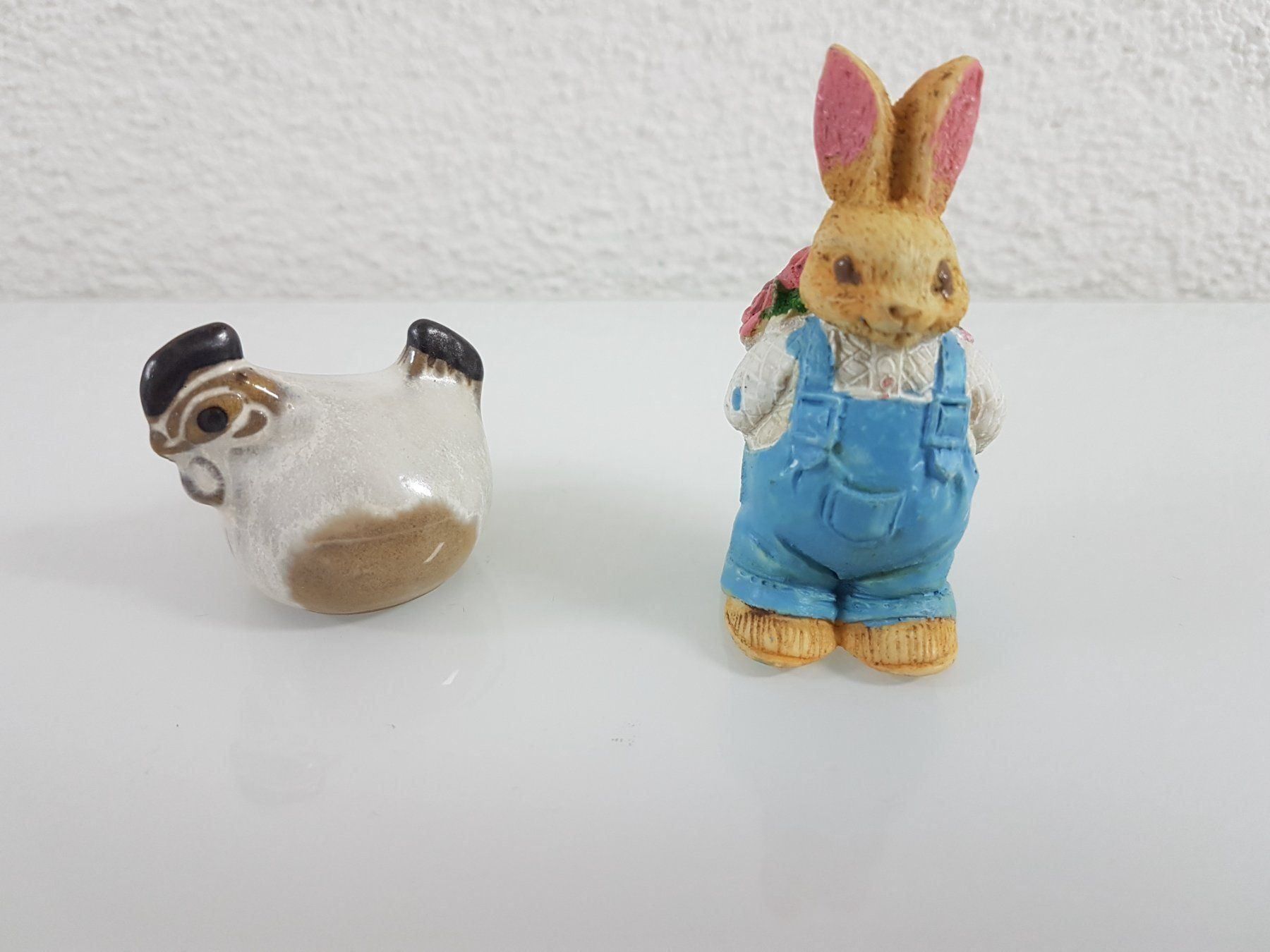 Statuette: Osterfiguren Hase und Huhn – Usato da Lachen SZ venduto da allesweg78