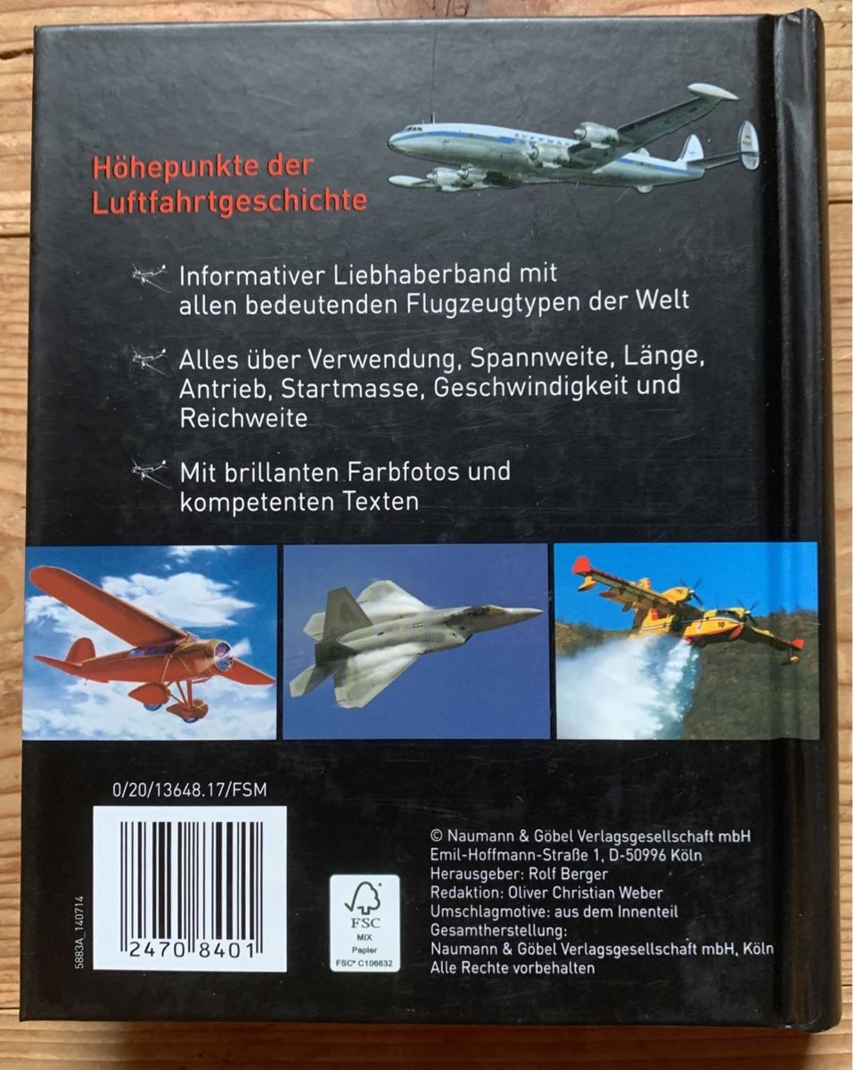 Libri: Buch Flugzeuge: Hersteller, Typen, Technik – Nuovo (secondo la descrizione) da Goldingen venduto da Bergler012 1