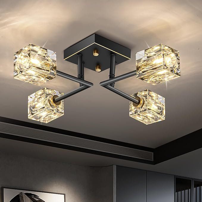 Lampadari & plafoniere: Deckenlampe Kronleuchter Kristall Deckenleuchte 4-Flammig – Nuovo e nell'imballaggio originale da Wittenbach venduto da VELARO