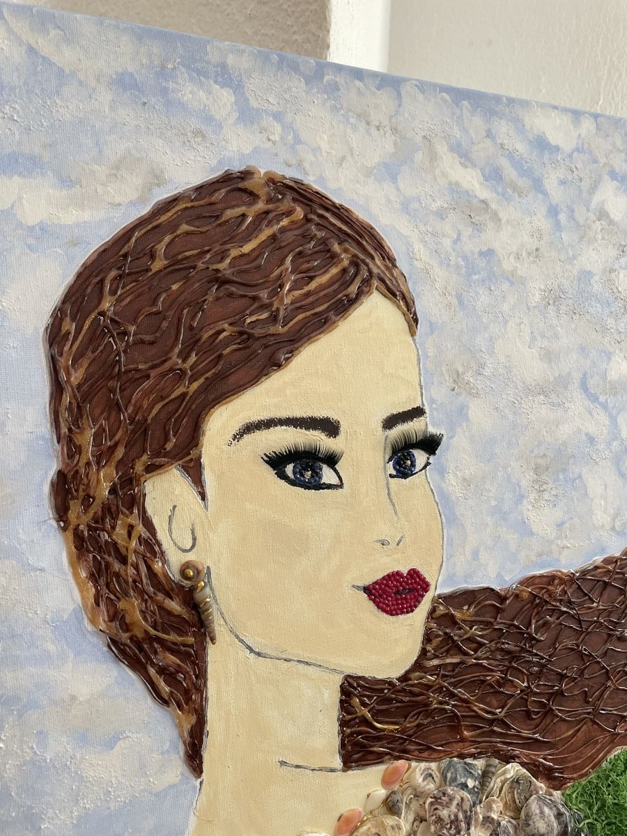 Foto & Immagini: Handgemachtes Kunstwerk "Frau" – Einzigartiges Wandbild – Nuovo (secondo la descrizione) da Dietikon venduto da Apel 1