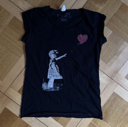 FACES T-Shirt Grösse M schwarz Banksy
