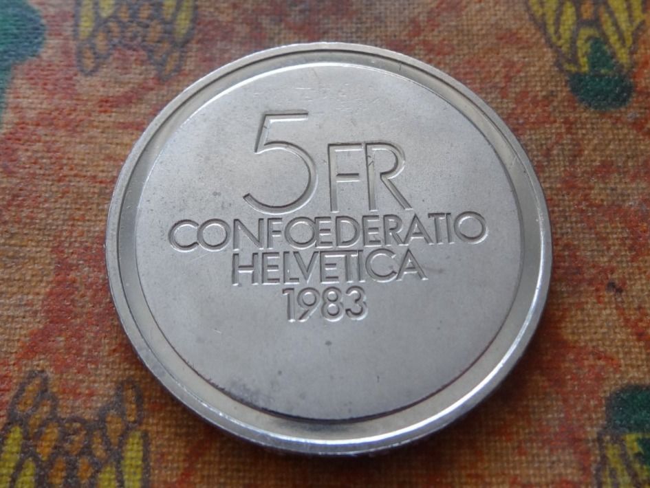 Tutti le monete: 1983 ERNEST ANSERMET 5 Franken – Usato da Romanel-sur-Lausanne venduto da Swift13 1