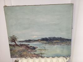 Gemälde "Flusslandschaft" Ölgemälde!