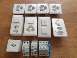 Div. Elektro-Material Steckdosen Schalter Sicherungsaut.