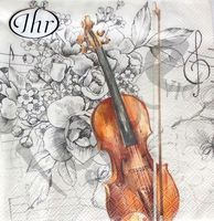 Serviette bella musica 25x25 (1377) 2Stk.