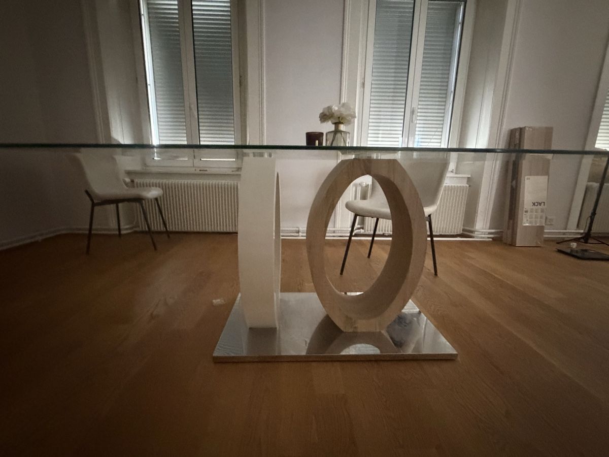 Conforama Tische: Designer Esstisch mit Glasplatte – Gebraucht aus Biel Bienne von annyy5 2