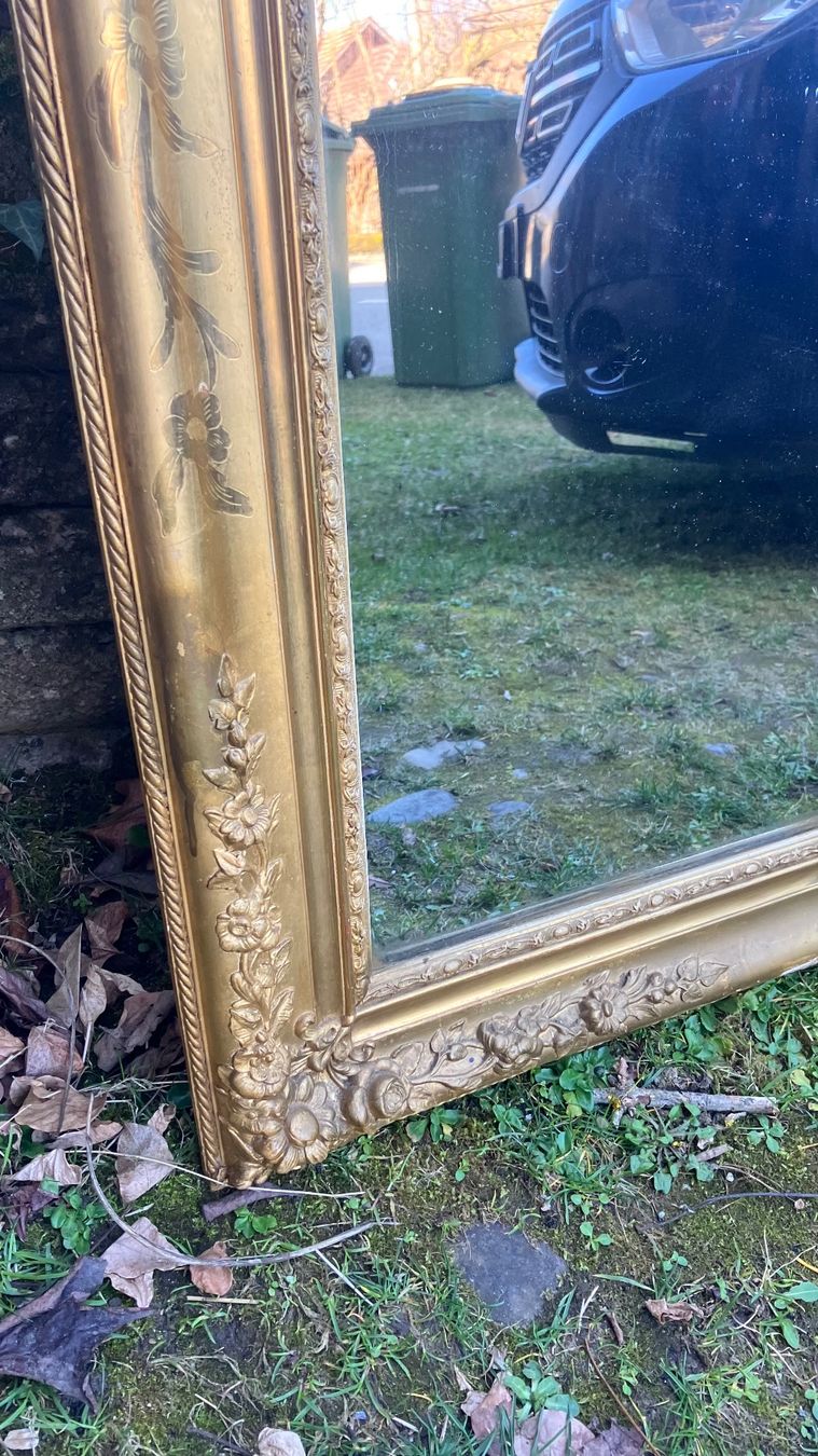 Specchi: Miroir doré feuille Gold Spiegel – Usato da St-Cierges venduto da LeRegain 4