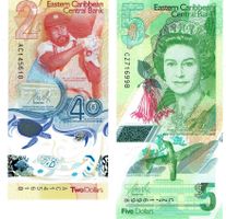 East Caribbean Set 2+5 Dollar 2021+2023 COMM.Polymer UNZ