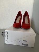 Escarpins rouges Aldo pointus en daim taille 38 NEUFS
