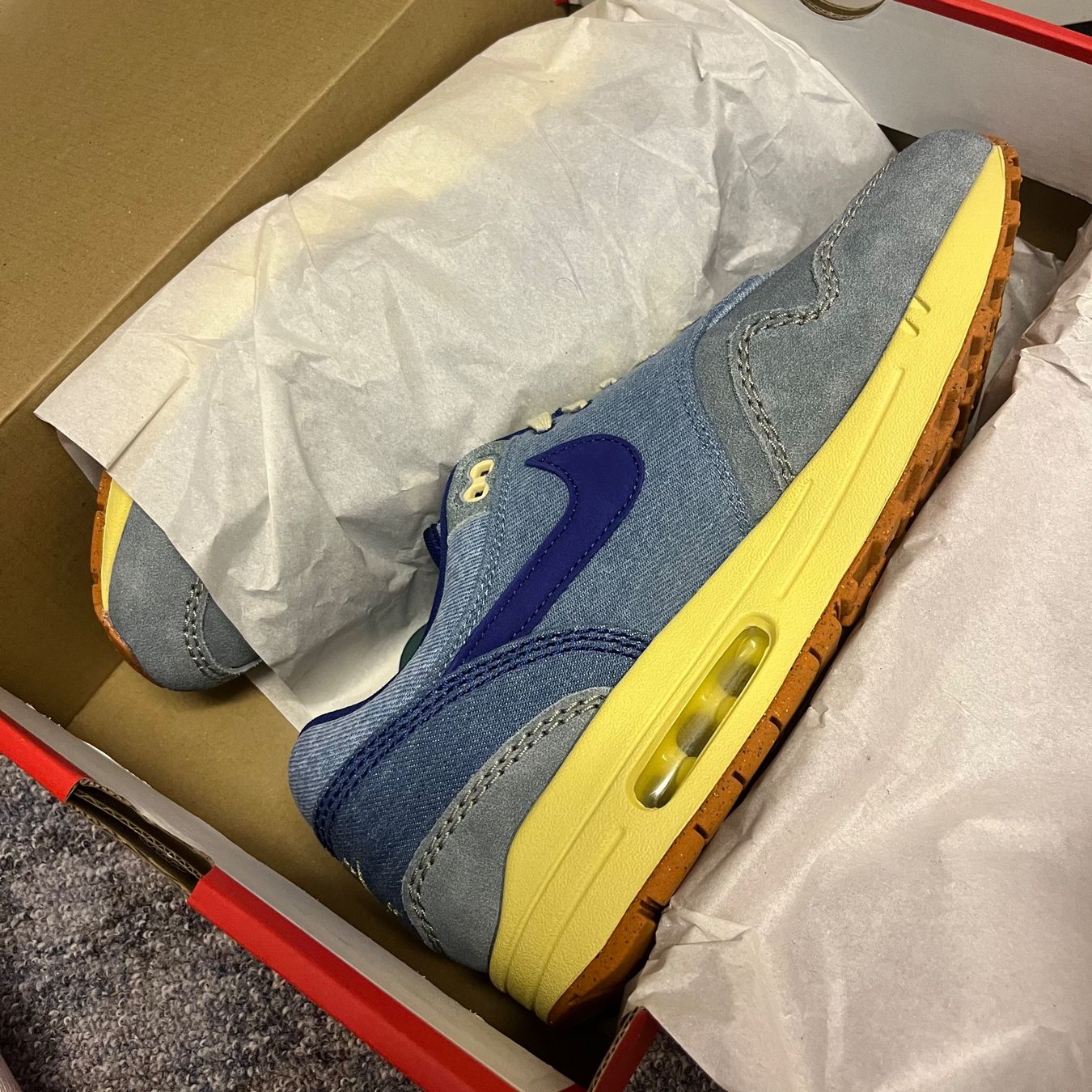 Nike Scarpe da uomo: Nike Air Max 1 Jeans – Nuovo (secondo la descrizione) da Winterthur venduto da LaBodega