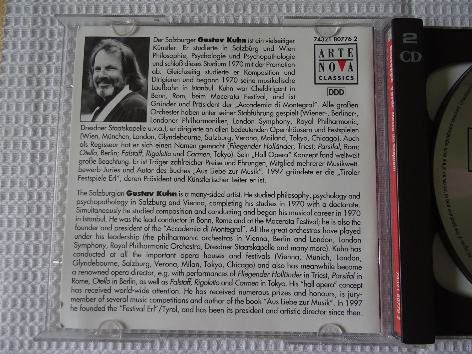 CD: Verdi, Messa da Requiem, 2 CDs – Usato da Bilten venduto da Bora3 3