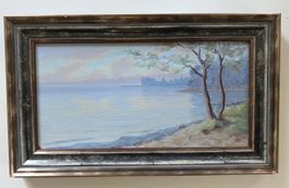 Tableau à l’huile de René Margairaz sur panneau 1910-1958