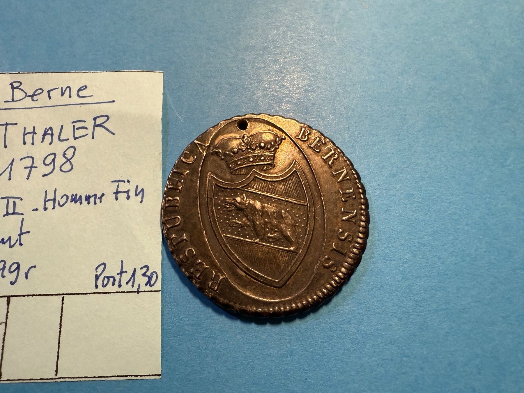 Médailles: BERNE : 1 THALER 1798 – D'occasion à genève par GEnumist 2