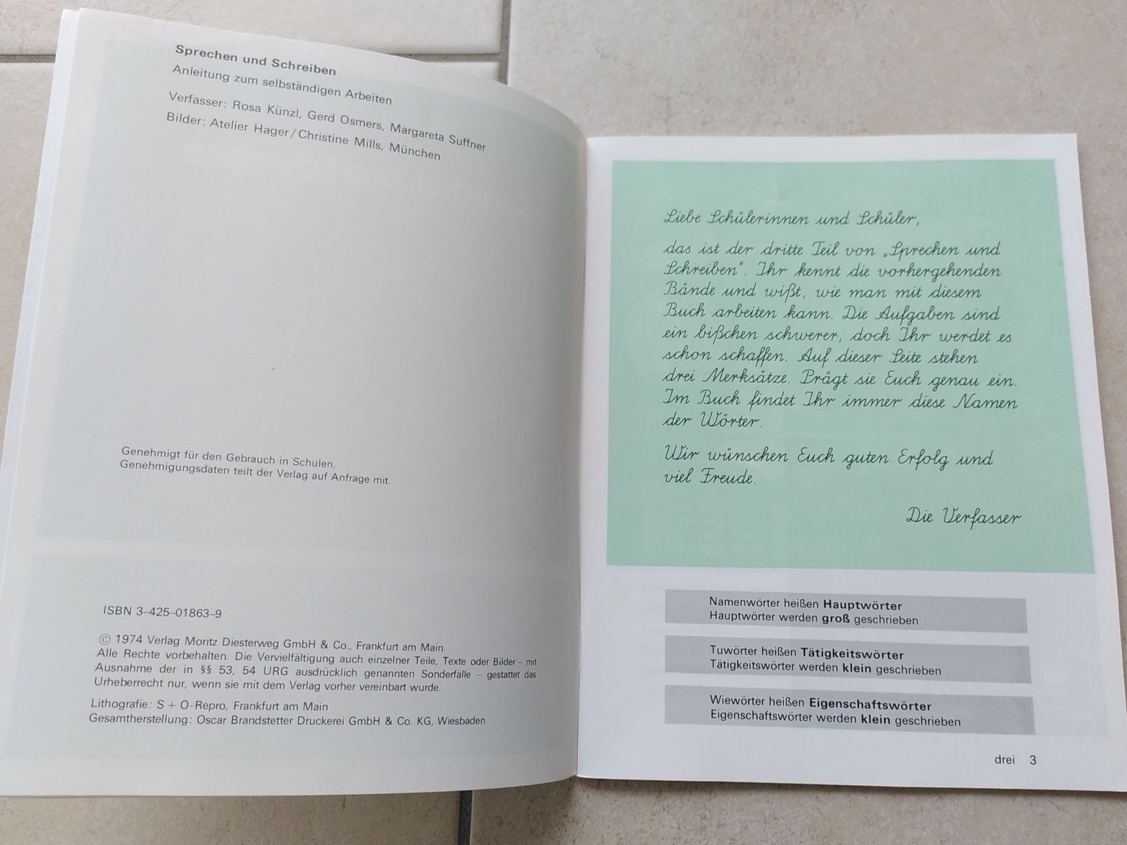 Bücher: SPRECHEN UND SCHREIBEN 3 – Gebraucht aus Brugg AG von olamim 1