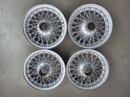 4 x 16" Metall - Speichenräder Oldtimer Jaguar XK 120 / 140