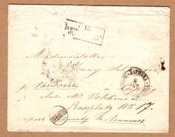 Russie 1873 - Lettre de Kobryn vers Leipzig via Varsovie RAR