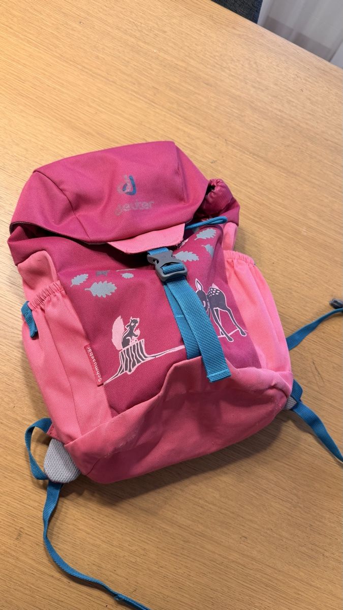 Deuter Borse & Zaini: Deuter Kinderrucksack schmusebär pink – Usato da Einsiedeln venduto da Wontom