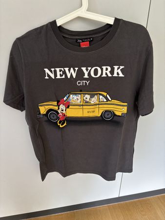 Zara t-shirt S New York Anthrazit 